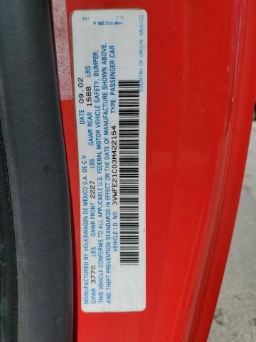 2003 Volkswagen New Beetle Turbo S VIN: 3VWFE21C03M422154 Lot: 56035584