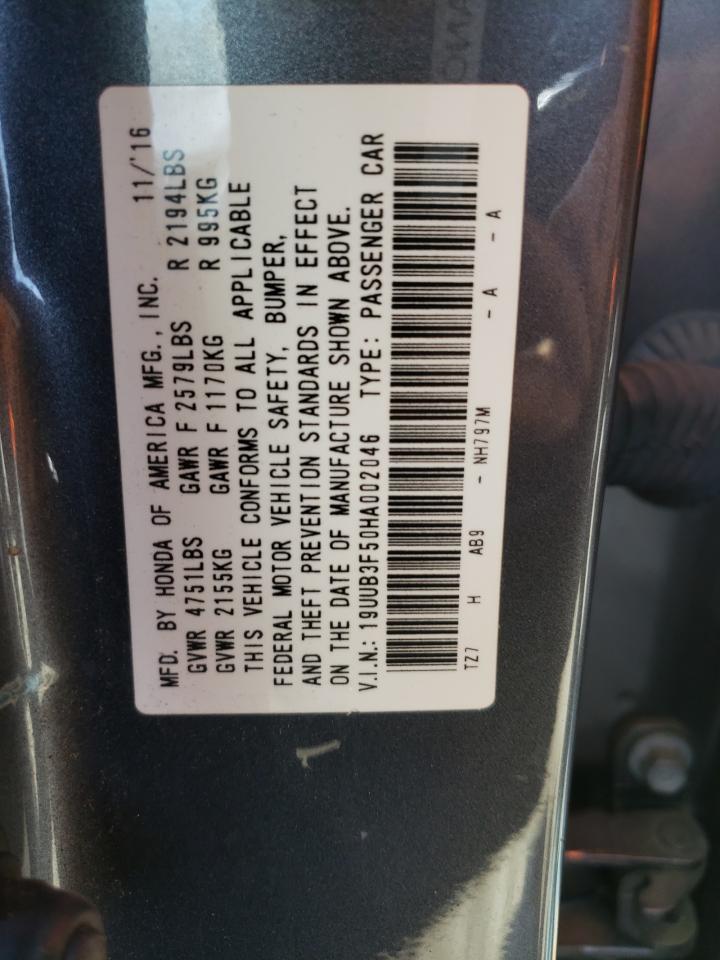 19UUB3F50HA002046 2017 Acura Tlx Tech
