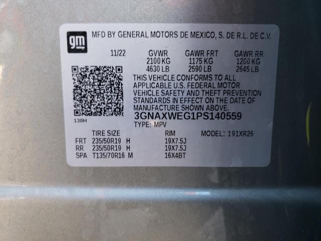 2023 CHEVROLET EQUINOX RS 3GNAXWEG1PS140559  55033834