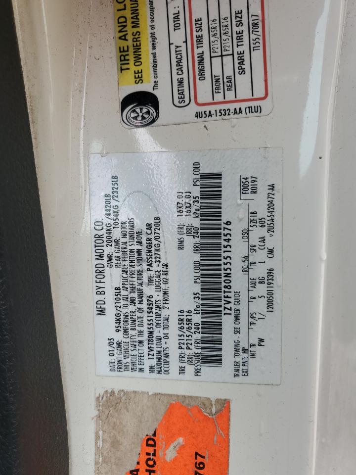 1ZVFT80N555154576 2005 Ford Mustang