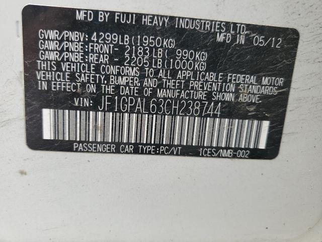 2012 Subaru Impreza Sport Premium VIN: JF1GPAL63CH238744 Lot: 56079494