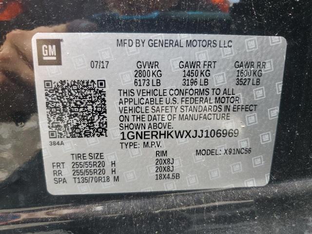 2018 Chevrolet Traverse Lt VIN: 1GNERHKWXJJ106969 Lot: 56013934