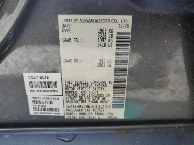 1N4BL4BV2MN343214 | 2021 Nissan altima s