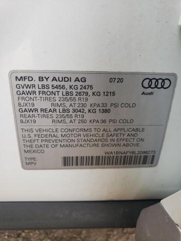 2020 Audi Q5 Premium Plus VIN: WA1BNAFY6L2098273 Lot: 54746344