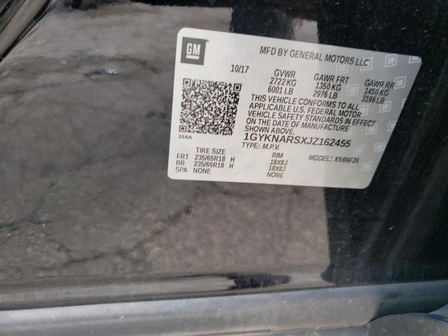 2018 Cadillac Xt5 VIN: 1GYKNARSXJZ162455 Lot: 54016874