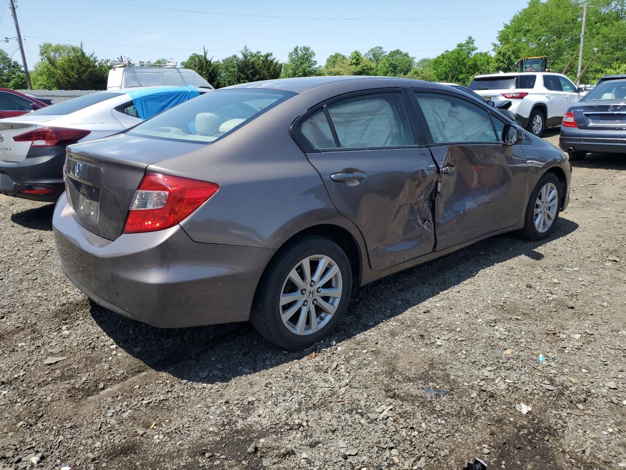 Lot #2852532915 2012 HONDA CIVIC EX