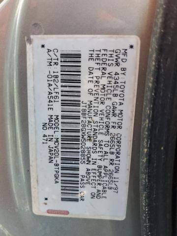 1998 Lexus Es 300 VIN: JT8BF28GXW5028855 Lot: 55105234