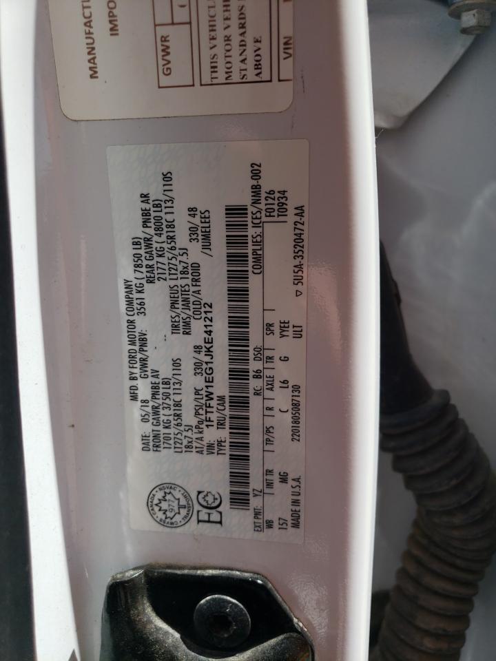 1FTFW1EG1JKE41212 2018 Ford F150 Supercrew