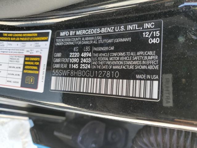 2016 Mercedes-Benz C 63 Amg-S VIN: 55SWF8HB0GU127810 Lot: 56066244