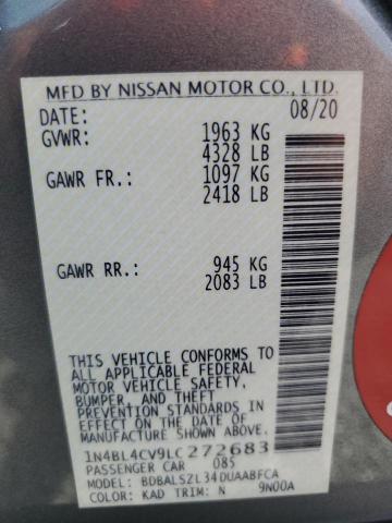 2020 Nissan Altima Sr VIN: 1N4BL4CV9LC272683 Lot: 54813174