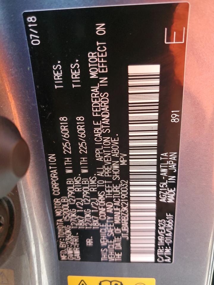 JTJBARBZ3K2190032 2019 Lexus Nx 300 Base