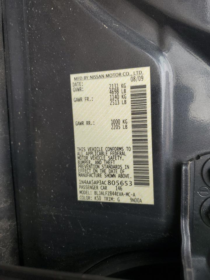 1N4AA5AP3AC805653 2010 Nissan Maxima S