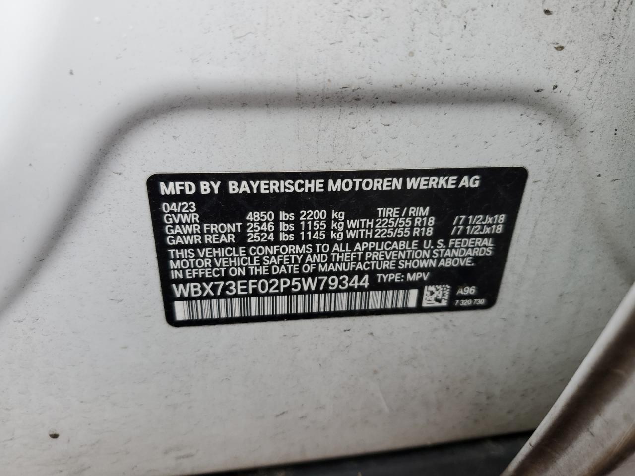 WBX73EF02P5W79344 2023 BMW X1 xDrive28I