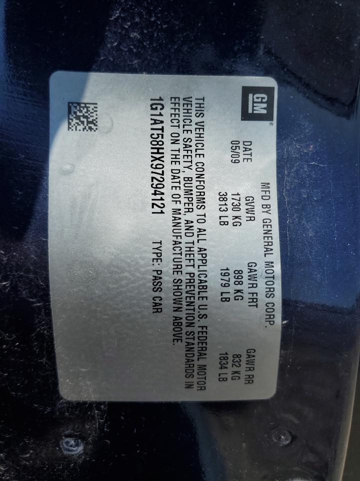 1G1AT58HX97294121 2009 Chevrolet Cobalt Lt