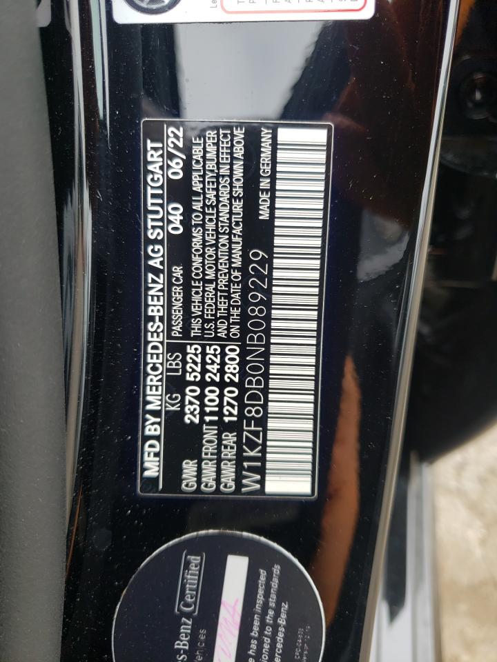 W1KZF8DB0NB089229 2022 Mercedes-Benz E 350