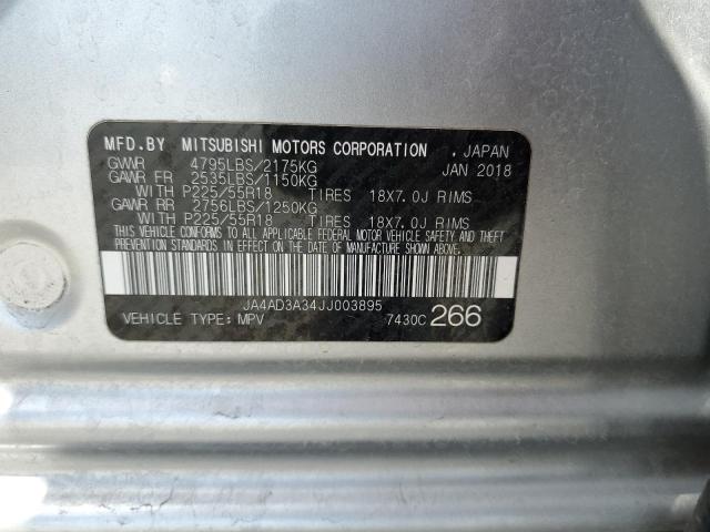 2018 Mitsubishi Outlander Se VIN: JA4AD3A34JJ003895 Lot: 52930404