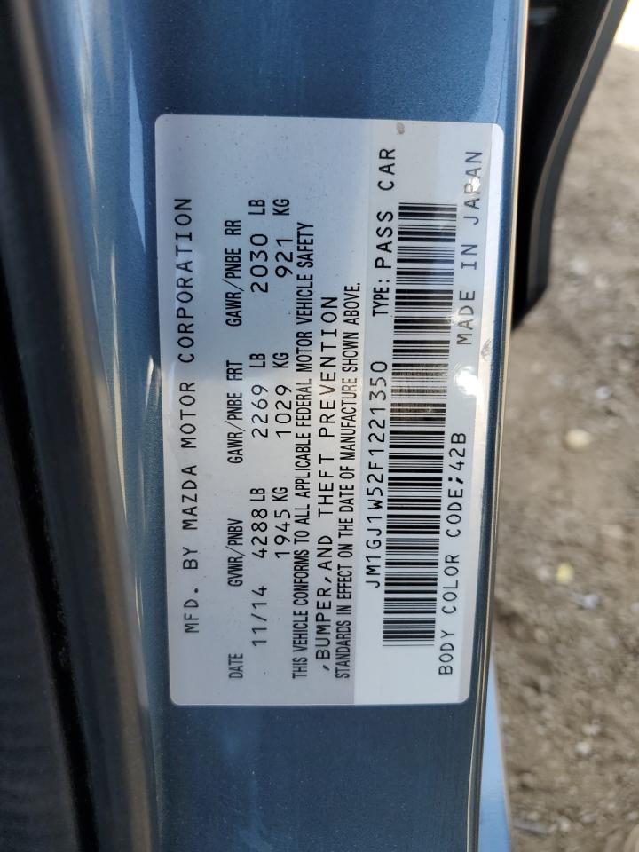 JM1GJ1W52F1221350 2015 Mazda 6 Grand Touring