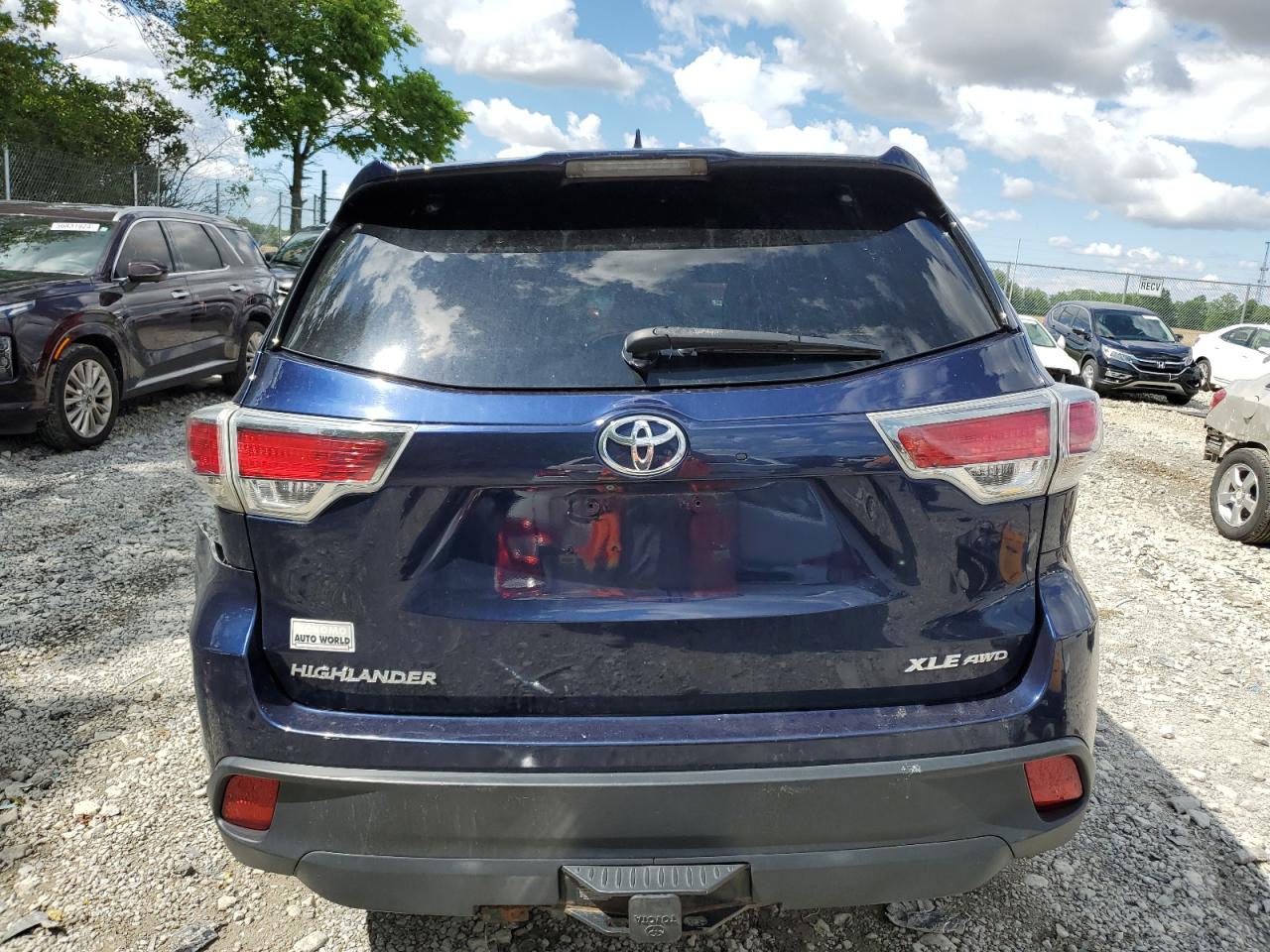 5TDJKRFH5FS177987 2015 Toyota Highlander Xle