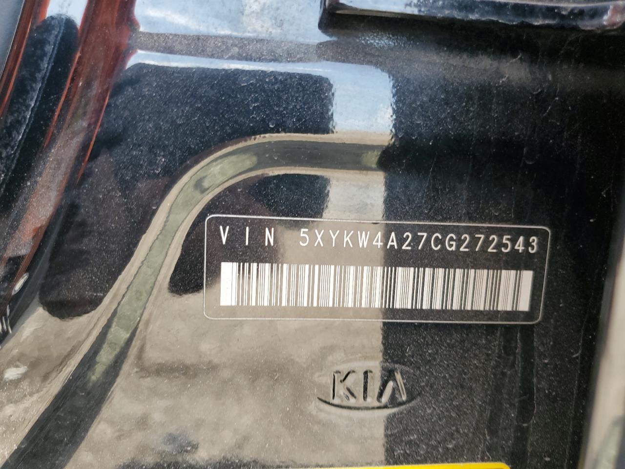 5XYKW4A27CG272543 2012 Kia Sorento Sx