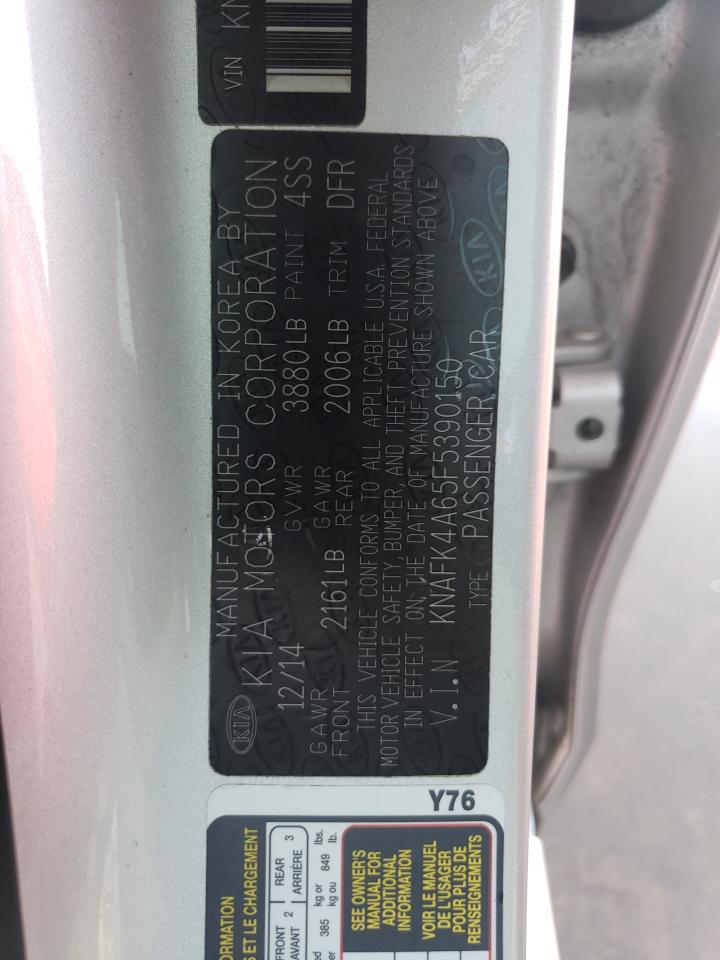 KNAFK4A65F5390150 2015 Kia Forte Lx