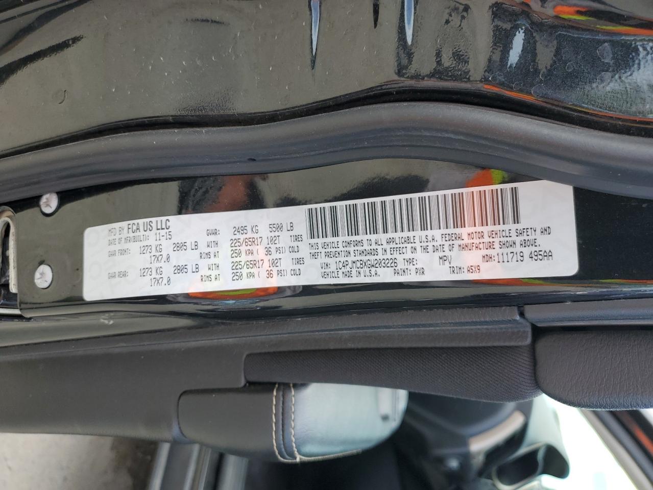 1C4PJMCBXGW203226 2016 Jeep Cherokee Latitude