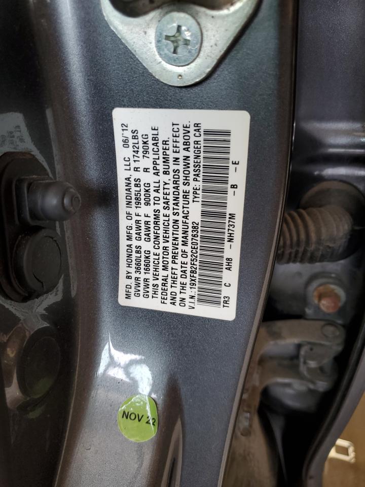 19XFB2F52CE076382 2012 Honda Civic Lx