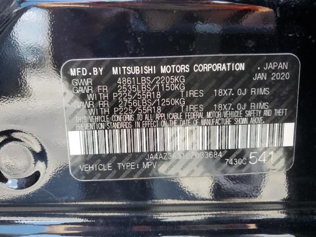 2020 Mitsubishi Outlander Se VIN: JA4AZ3A31LZ033684 Lot: 55092404