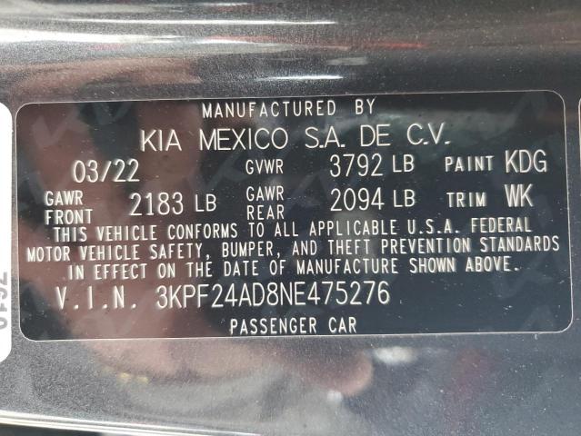 3KPF24AD8NE475276 2022 KIA FORTE - Image 13