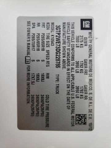 2013 GMC Sierra K1500 Slt VIN: 3GTP2WE73DG228786 Lot: 56410684