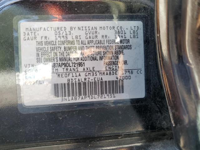 2013 Nissan Sentra S VIN: 3N1AB7AP9DL721951 Lot: 53616364