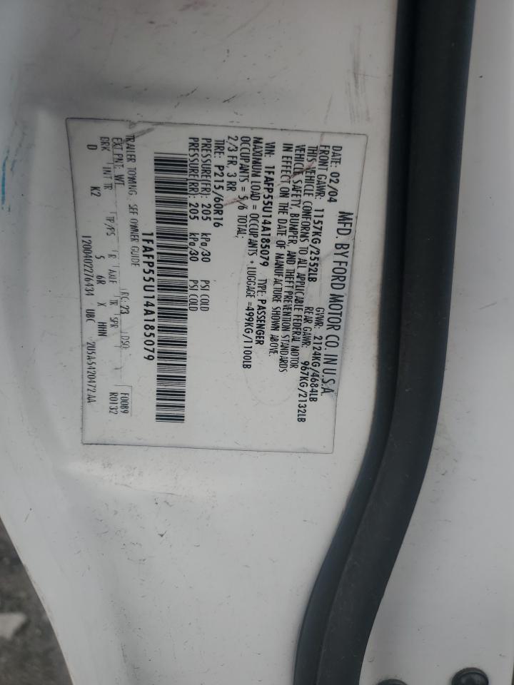 1FAFP55U14A185079 2004 Ford Taurus Ses