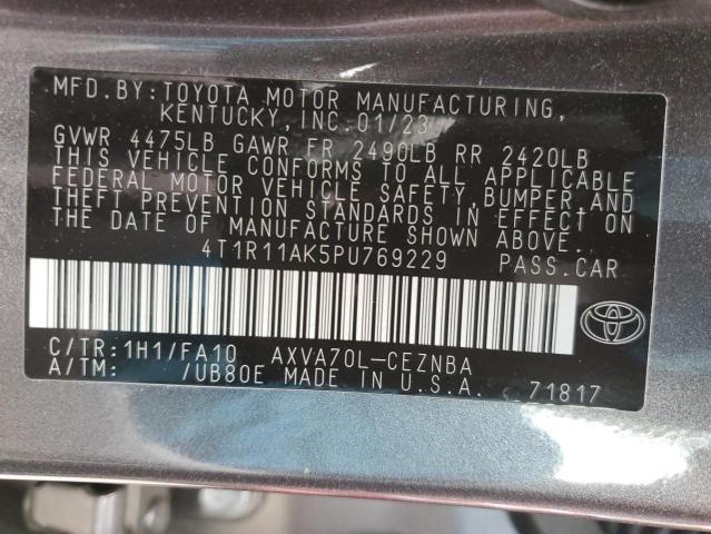 2023 Toyota Camry Le VIN: 4T1R11AK5PU769229 Lot: 54603834