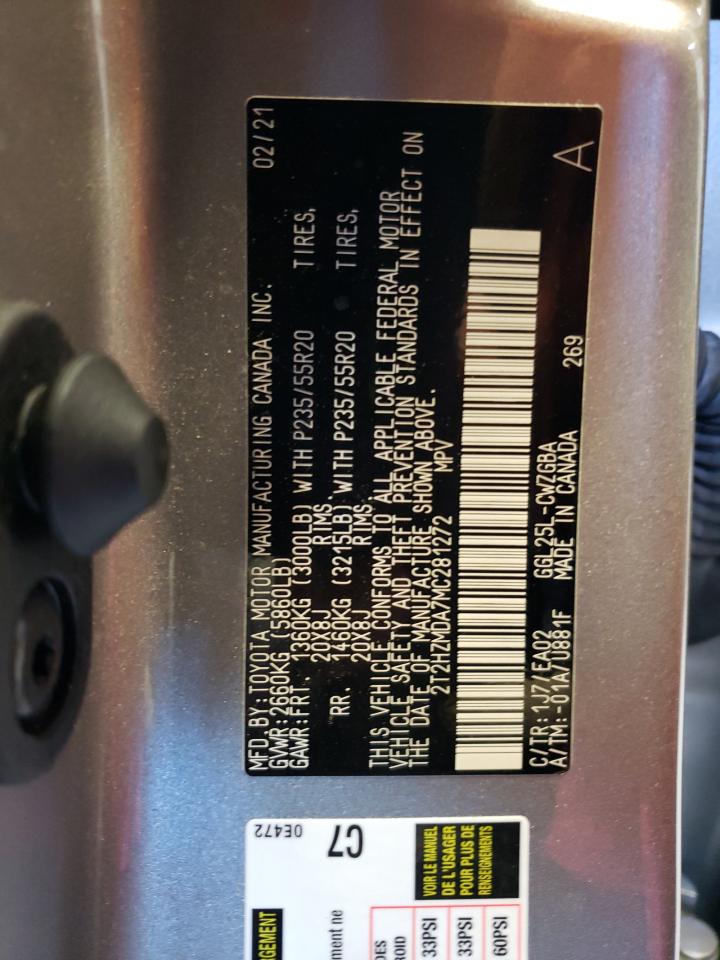 2T2HZMDA7MC281272 2021 Lexus Rx 350