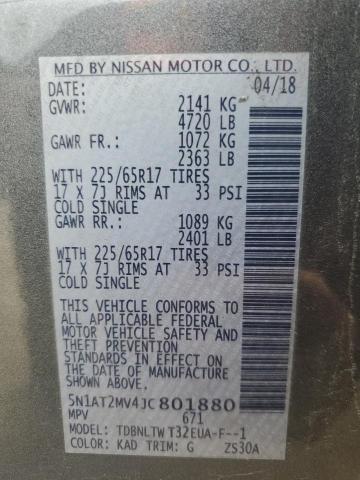 2018 Nissan Rogue S VIN: 5N1AT2MV4JC801880 Lot: 55878864