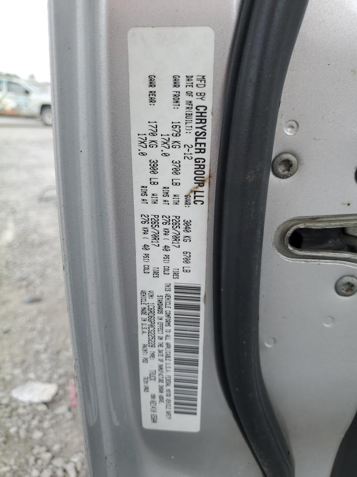 1C6RD6GP0CS225228 2012 Dodge Ram 1500 Slt