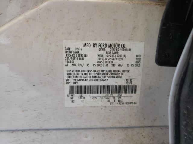 2016 Ford Edge Titanium VIN: 2FMPK4K90GBB23457 Lot: 54351154