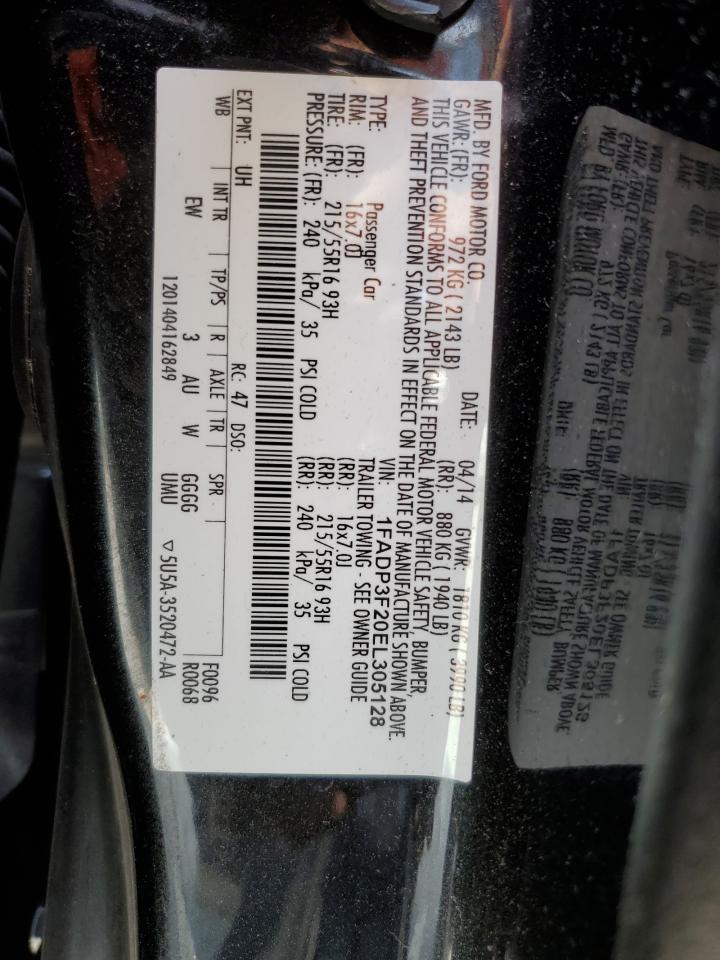 1FADP3F20EL305128 2014 Ford Focus Se
