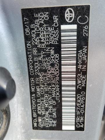 2017 Toyota Prius Prime VIN: JTDKARFPXH3045908 Lot: 47780544