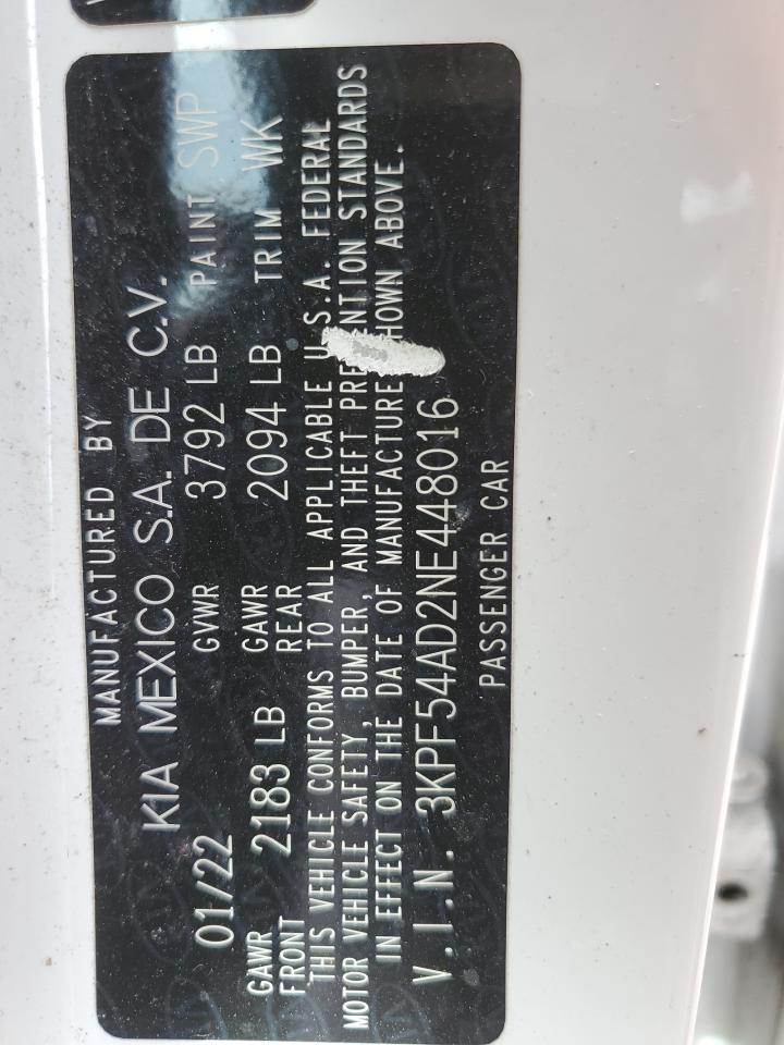 3KPF54AD2NE448016 2022 Kia Forte Gt Line