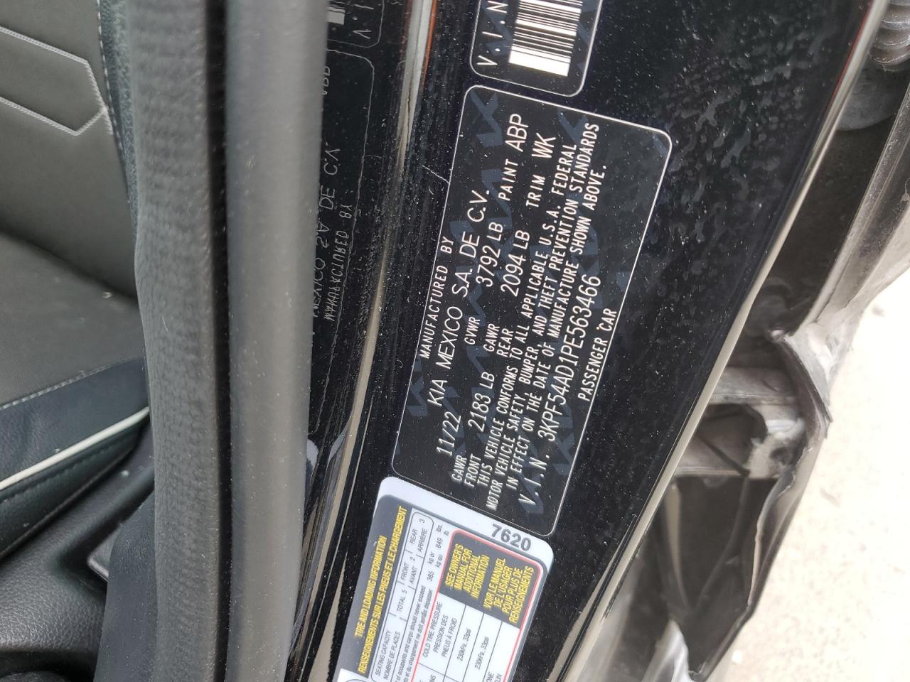 3KPF54AD1PE563466 2023 Kia Forte Gt Line