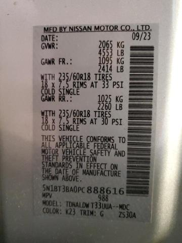2023 NISSAN ROGUE SV - 5N1BT3BA0PC888616