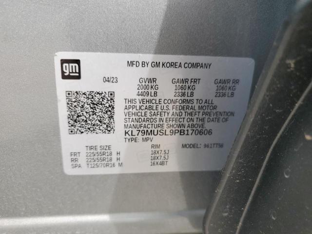 2023 Chevrolet Trailblazer Rs VIN: KL79MUSL9PB170606 Lot: 56814854