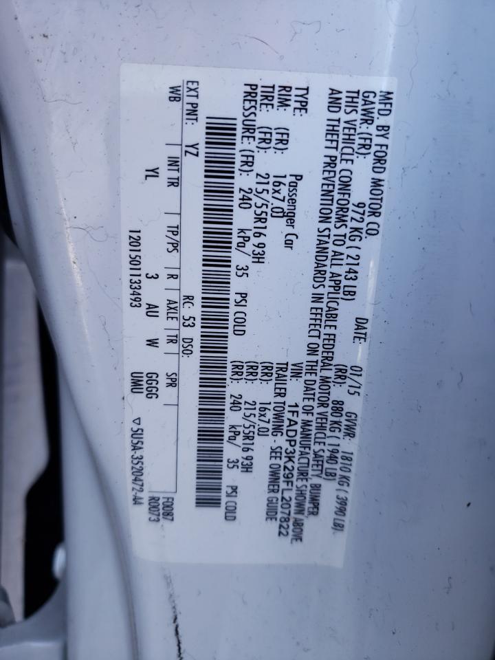 1FADP3K29FL207822 2015 Ford Focus Se