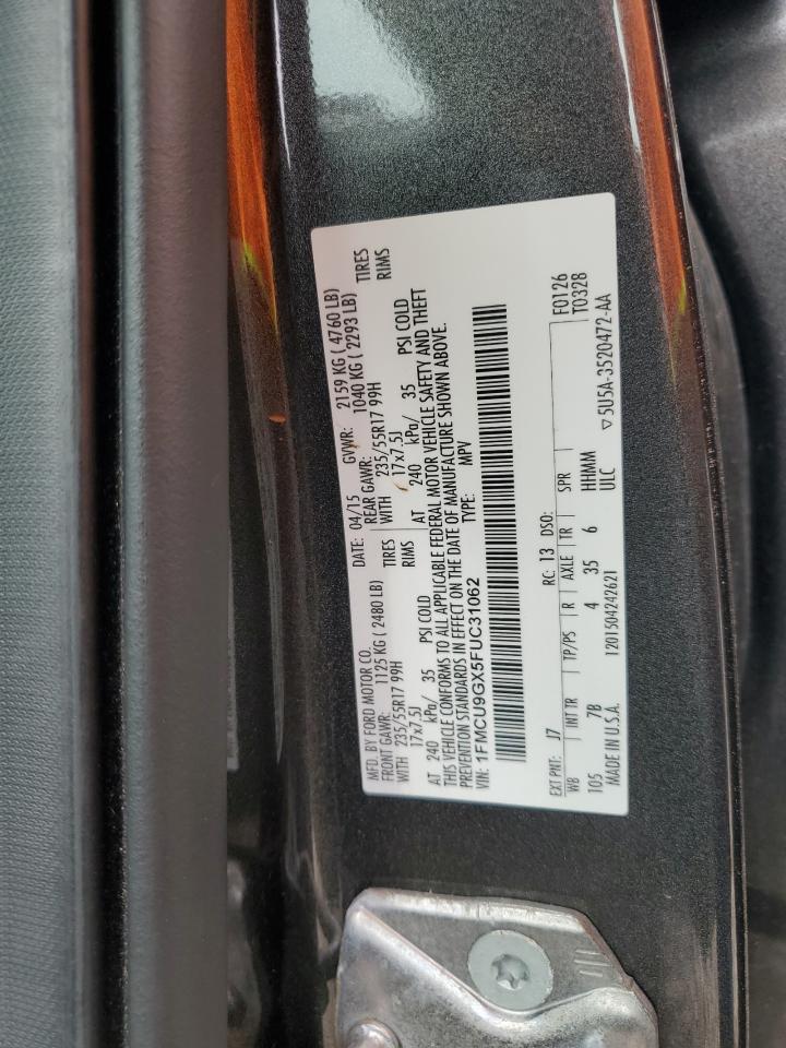 1FMCU9GX5FUC31062 2015 Ford Escape Se