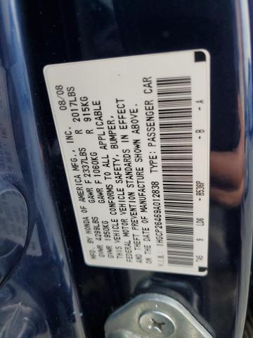 2009 Honda Accord Lxp VIN: 1HGCP26469A012838 Lot: 53152144