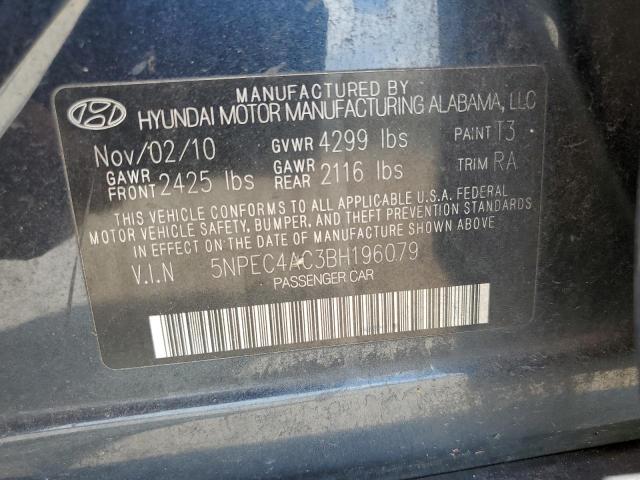 2011 Hyundai Sonata Se VIN: 5NPEC4AC3BH196079 Lot: 56835494