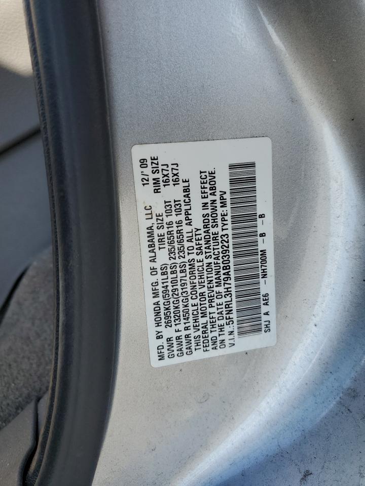 5FNRL3H79AB039223 2010 Honda Odyssey Exl