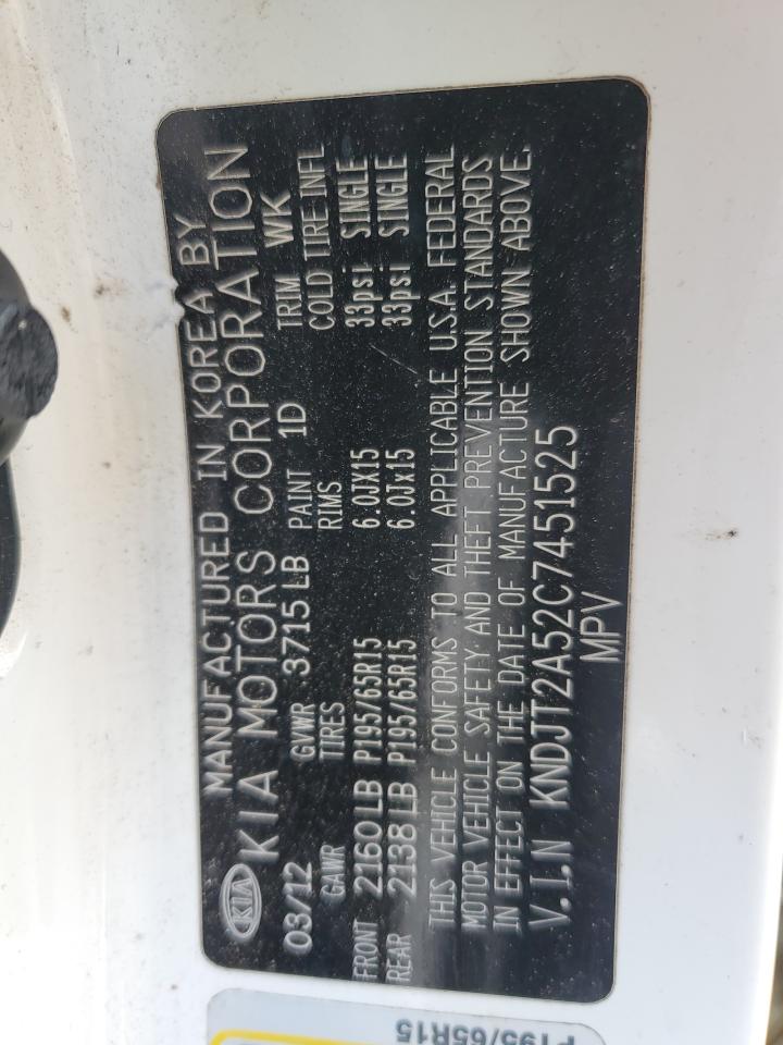 KNDJT2A52C7451525 2012 Kia Soul