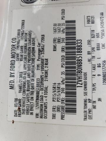 2008 Ford Mustang VIN: 1ZVHT80N885188833 Lot: 53688684