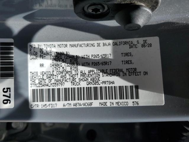 2020 Toyota Tacoma Double Cab VIN: 3TMCZ5AN4LM359797 Lot: 56277784